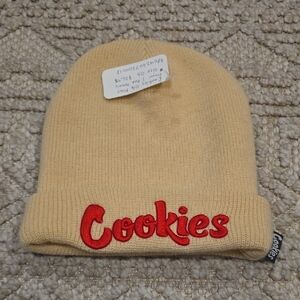 Cookies Tan Beanie with Red Logo
